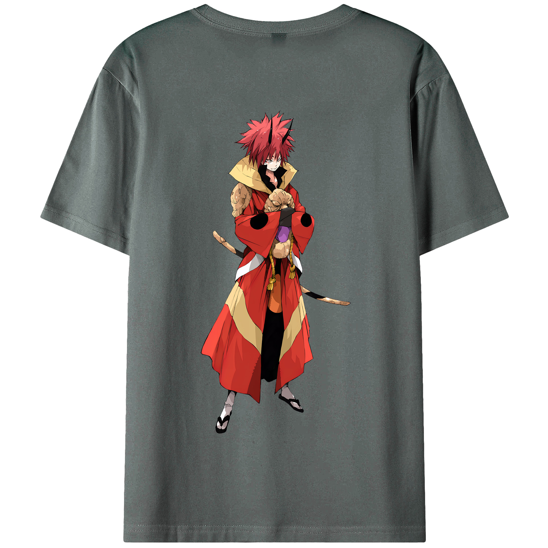 （画像用） 転スラ Regarding Reincarnated to Slime 綿100％半袖Tシャツ（背面プリント）